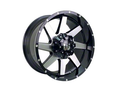 Western Wheels HUNTER Brush Face with Gloss Black Lip 6-Lug Wheel; 20x10; -12mm Offset (24-25 Tacoma)