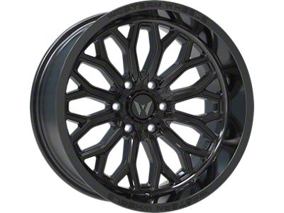 Western Wheels IR08 Gloss Black Milling Spokes 6-Lug Wheel; 20x10; -12mm Offset (24-25 Tacoma)