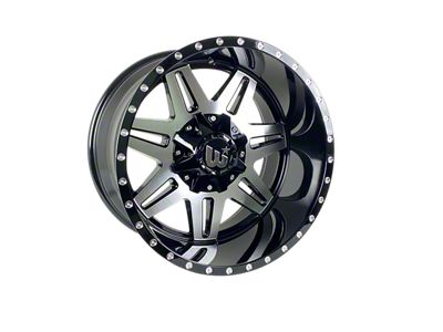 Western Wheels TRAIL2 Brush Face with Gloss Black Lip 6-Lug Wheel; 22x12; -44mm Offset (24-25 Tacoma)