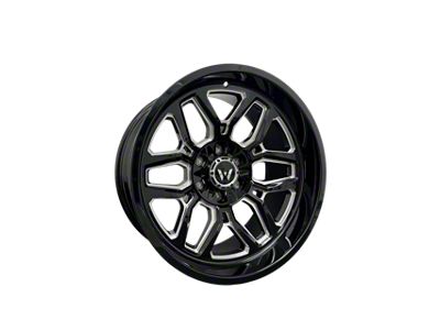Western Wheels RANGER Gloss Black with Milling Spokes 6-Lug Wheel; 22x12; -44mm Offset (16-24 Titan XD)