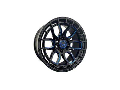 Western Wheels TR70 Gloss Black with Blue Milling 6-Lug Wheel; 20x9; -12mm Offset (16-24 Titan XD)