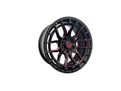 Western Wheels TR70 Gloss Black with Red Milling 6-Lug Wheel; 20x9; -12mm Offset (16-24 Titan XD)