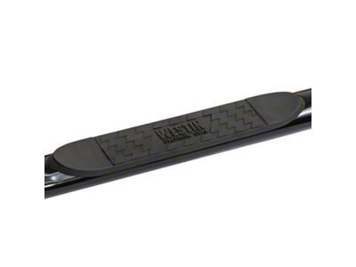 Platinum 4-Inch Oval Side Step Bars; Black (05-23 Tacoma Double Cab)