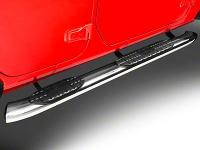 Westin Pro Traxx 5-Inch Oval Side Step Bars; Stainless Steel (18-25 Jeep Wrangler JL 4-Door)