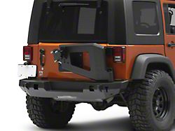 WJ2 Rear Bumper with Tire Carrier; Textured Black (07-18 Jeep Wrangler JK)