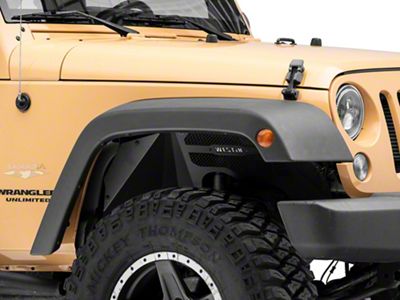 Inner Fenders; Textured Black (07-18 Jeep Wrangler JK)