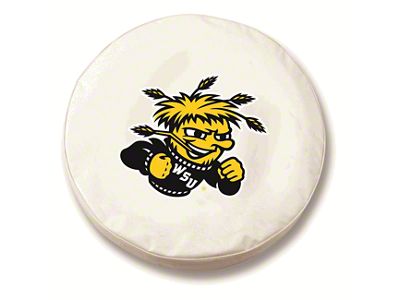 Wichita State Spare Tire Cover; White (66-18 Jeep CJ5, CJ7, Wrangler YJ, TJ & JK)