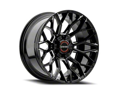 Wicked Offroad W934 Gloss Black Milled Wheel; 20x10; -19mm Offset (18-25 Jeep Wrangler JL)