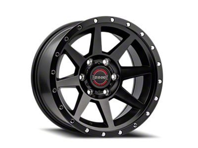 Wicked Offroad W935 Satin Black Wheel; 17x9; 0mm Offset (18-25 Jeep Wrangler JL)
