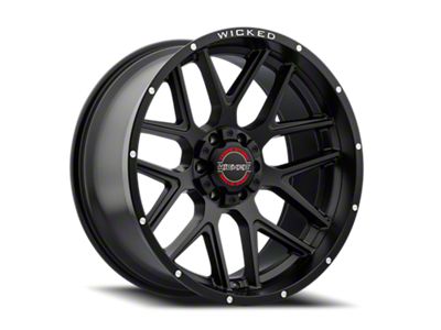 Wicked Offroad W903-B Satin Black 6-Lug Wheel; 20x10; -19mm Offset (16-24 Titan XD)