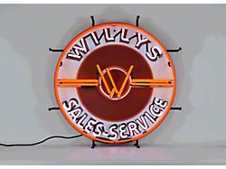 Willys Sales Service Jeep Neon Sign