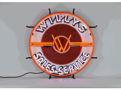 Willys Sales Service Jeep Neon Sign