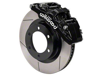 Wilwood AERO6-DM Front Big Brake Kit with 13.38-Inch Slotted Rotors; Black Calipers (21-25 Bronco, Excluding Raptor)