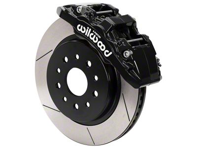 Wilwood AERO6-DM Front Big Brake Kit with 13.38-Inch Slotted Rotors; Black Calipers (20-25 Jeep Gladiator JT)