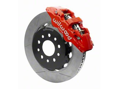 Wilwood AERO6 Front Big Brake Kit with 14-Inch Slotted Rotors; Red Calipers (20-25 Jeep Gladiator JT)
