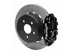 Wilwood Forged Narrow Superlite 4R Rear Big Brake Kit with 14-Inch Slotted Rotors for OE Parking Brake; Black Calipers (20-25 Jeep Gladiator JT)