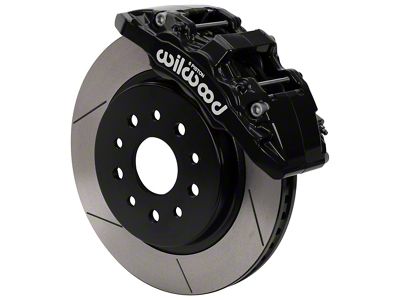 Wilwood AERO6-DM Front Big Brake Kit with 13.38-Inch Slotted Rotors; Black Calipers (07-18 Jeep Wrangler JK)