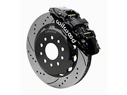 Wilwood AERO6 Front Big Brake Kit with 14-Inch Drilled and Slotted Rotors; Black Calipers (18-26 Jeep Wrangler JL)