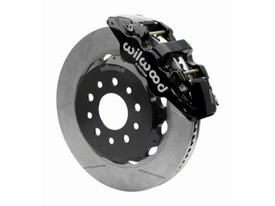 Wilwood AERO6 Front Big Brake Kit with 14-Inch Slotted Rotors; Black Calipers (18-25 Jeep Wrangler JL)