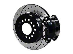 Wilwood D154 Rear Parking Brake Kit with 12.19-Inch Drilled and Slotted Rotors; Black (97-02 Jeep Wrangler TJ)