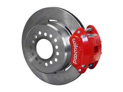 Wilwood D154 Rear Parking Brake Kit with 12.19-Inch Undrilled Rotors; Red (97-02 Jeep Wrangler TJ)