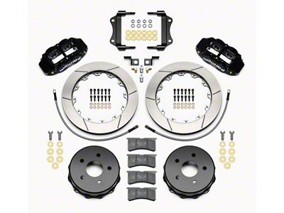 Wilwood Superlite 4R Rear Big Brake Kit with 12.88-Inch Slotted Rotors; Black Calipers (07-18 Jeep Wrangler JK)