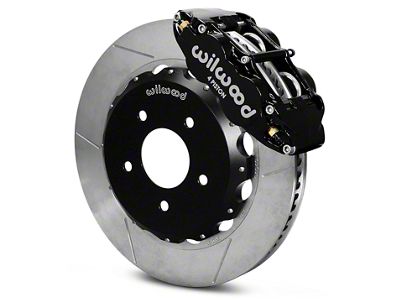 Wilwood Superlite 4R Front Big Brake Kit; Black Calipers (07-18 Jeep Wrangler JK)
