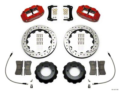 Wilwood Superlite 6R Front Big Brake Kit with 12.88-Inch Drilled and Slotted Rotors; Red Calipers (12-16 6-Lug Tacoma)
