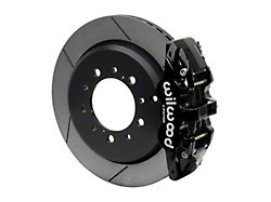Wilwood AERO4 Rear Big Brake Kit with 14.50-Inch Slotted Rotors; Black Calipers (07-15 Tundra)