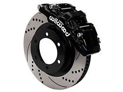 Wilwood AERO6-DM Front Big Brake Kit with 13.56-Inch Drilled and Slotted Rotors; Black Calipers (22-25 Tundra)