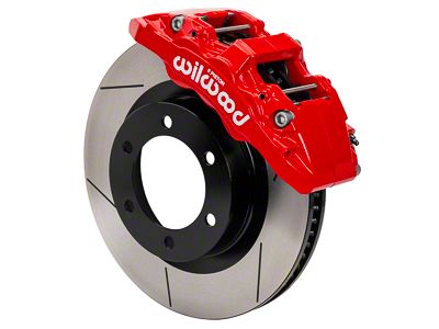 Wilwood AERO6-DM Front Big Brake Kit with 13.56-Inch Slotted Rotors; Red Calipers (22-25 Tundra)