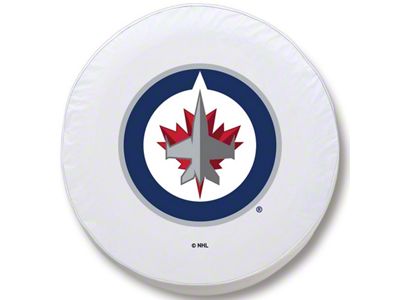 Winnipeg Jets Spare Tire Cover; White (66-18 Jeep CJ5, CJ7, Wrangler YJ, TJ & JK)