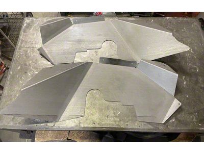 Wizard Works Offroad Front Inner Fenders; Bare Steel (07-18 Jeep Wrangler JK)