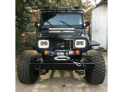 Wizard Works Offroad Mid Width Front Bumper; Bare Steel (87-95 Jeep Wrangler YJ)