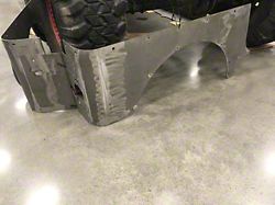 Wizard Works Offroad Rear Armor; Bare Steel (87-95 Jeep Wrangler YJ)