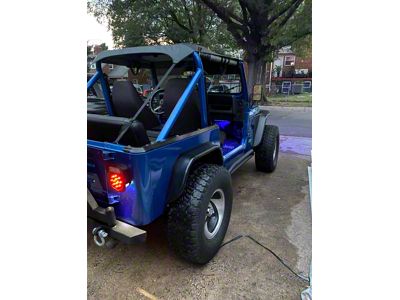 Wizard Works Offroad Rear Tube Flares; Bare Steel (97-06 Jeep Wrangler TJ)