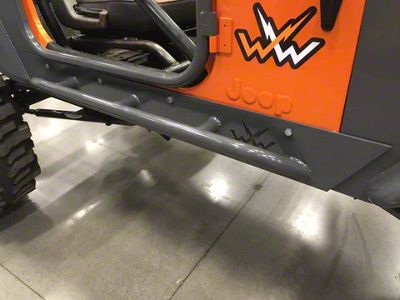 Wizard Works Offroad Rock Sliders; Bare Steel (87-95 Jeep Wrangler YJ)