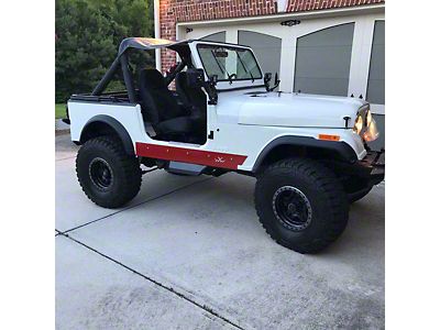 Jeep Wrangler Grille Overlay Kit; Stainless Steel (76-86 Jeep CJ7 Jeep Wrangler Grille Overlay Kit; Stainless Steel (76-86 Jeep CJ7