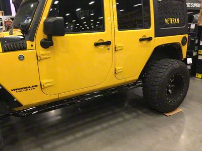 Wizard Works Offroad Side Step Bars; Bare Steel (07-18 Jeep Wrangler JK 4-Door)