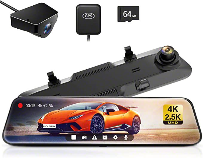 WOLFBOX Jeep Renegade 4K+2.5K Touch Screen Parking Monitoring Dash Cam