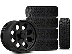 17x9 TYPE 171 & 35in Kenda All-Terrain KLEVER R/T KR601 Tire Package; Set of 5 (07-18 Jeep Wrangler JK)