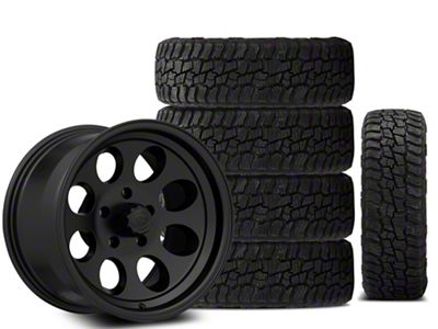 17x9 TYPE 171 & 35in Kenda All-Terrain KLEVER R/T KR601 Tire Package; Set of 5 (07-18 Jeep Wrangler JK)