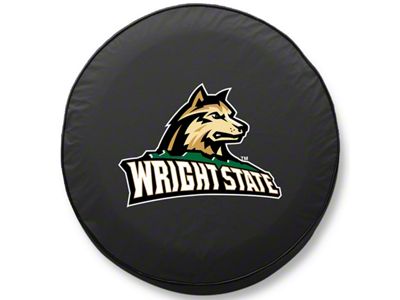 Wright State University Spare Tire Cover; Black (66-18 Jeep CJ5, CJ7, Wrangler YJ, TJ & JK)