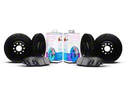 Xbrakes Xi Series Brake Rotor and Pad Kit; Front and Rear; Black (22-25 Jeep Grand Cherokee WL w/ Solid Rear Rotors)