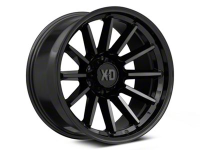 XD XD855 Gloss Black Machined with Gray Tint 6-Lug Wheel; 20x10; -18mm Offset (03-09 4Runner)
