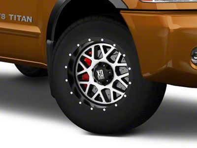 XD Grenade Satin Black Machined 6-Lug Wheel; 18x9; -12mm Offset (04-15 Titan)