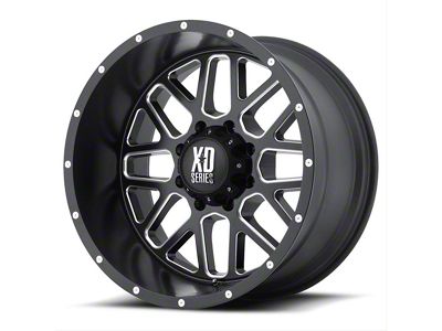 XD Grenade Satin Black Milled 6-Lug Wheel; 20x12; -44mm Offset (04-15 Titan)
