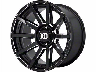 XD Outbreak Gloss Black Milled 6-Lug Wheel; 20x10; 12mm Offset (04-15 Titan)