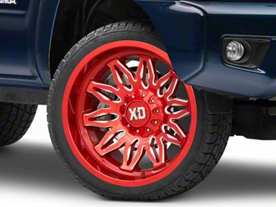 XD Gunner Candy Red Milled 6-Lug Wheel; 22x10; -18mm Offset (05-15 Tacoma)