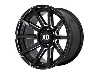 XD Outbreak Gloss Black Milled 6-Lug Wheel; 17x9; 30mm Offset (05-15 Tacoma)